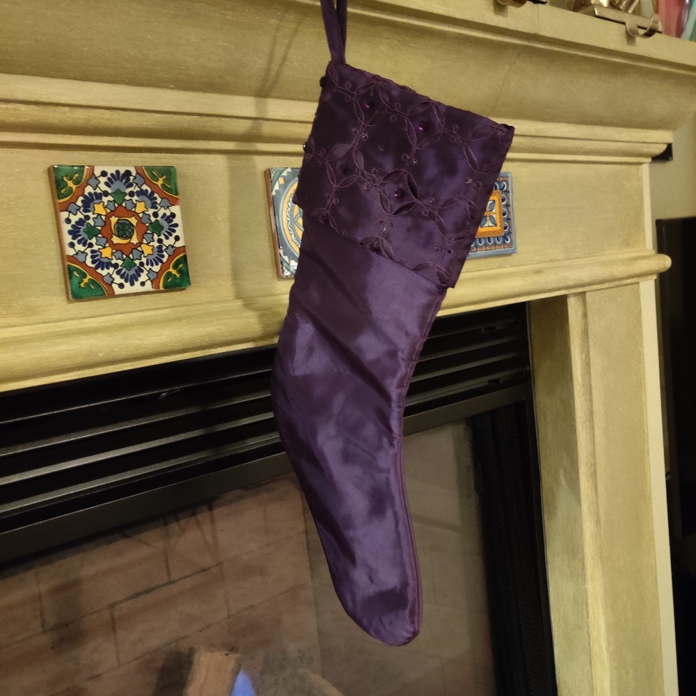 Purple Christmas Stocking
